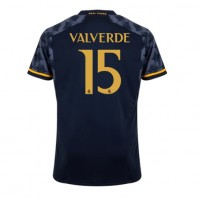 Real Madrid Federico Valverde #15 Vieraspaita 2023-24 Lyhythihainen